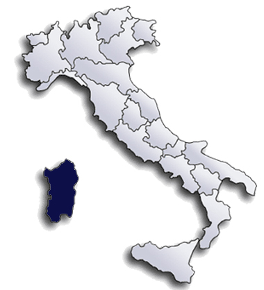 Mappa italia con regioni sensibili